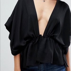 Black kimono top
